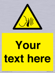 Custom warning sudden loud noise